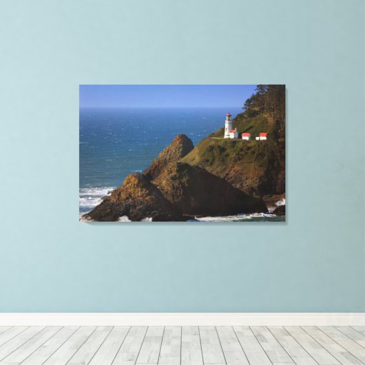 Lighthouses Oregon Coast Lighthouse Canvas Afdruk (Insitu (Houten vloer))