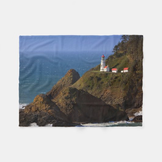 Lighthouses | Oregon Coast Lighthouse Fleece Deken (Voorkant (Horizontaal))