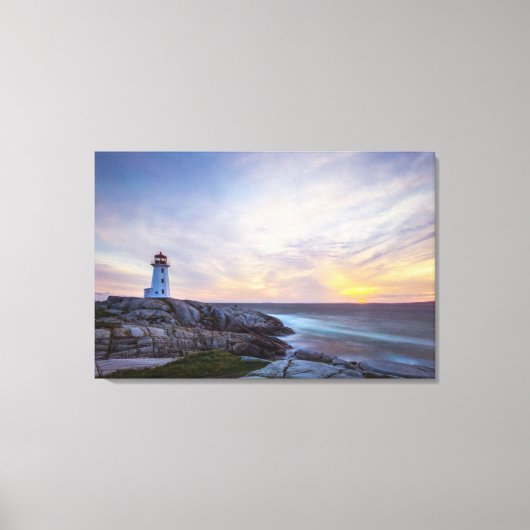 Lighthouses Peggy's Cove Lighthouse Nova Scotia Canvas Afdruk (Voorkant)