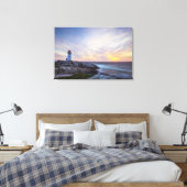 Lighthouses Peggy's Cove Lighthouse Nova Scotia Canvas Afdruk (Insitu (Slaapkamer))