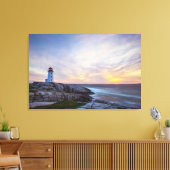Lighthouses Peggy's Cove Lighthouse Nova Scotia Canvas Afdruk (Insitu (Woonkamer))