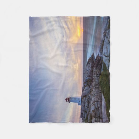 Lighthouses Peggy's Cove Lighthouse Nova Scotia Fleece Deken (Voorkant)