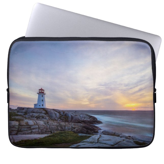 Lighthouses Peggy's Cove Lighthouse Nova Scotia Laptop Sleeve (Voorkant)