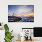 Lighthouses Peggy's Cove Lighthouse Nova Scotia Poster (Thuiskantoor)