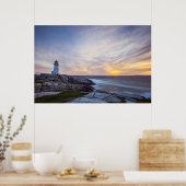 Lighthouses Peggy's Cove Lighthouse Nova Scotia Poster (Keuken)