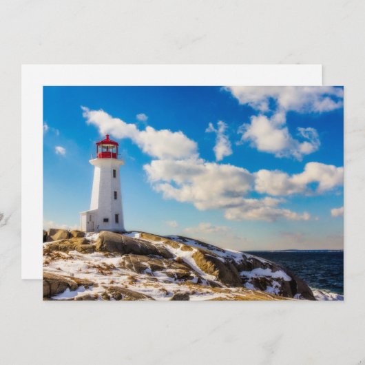Lighthouses Peggy's Cove Nova Scotia Bedankkaart (Voorkant / Achterkant)