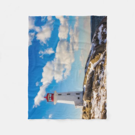 Lighthouses Peggy's Cove Nova Scotia Fleece Deken (Voorkant)