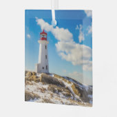 Lighthouses Peggy's Cove Nova Scotia Glas Ornament (Voorkant links)