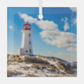 Lighthouses Peggy's Cove Nova Scotia Glas Ornament (Voorkant)