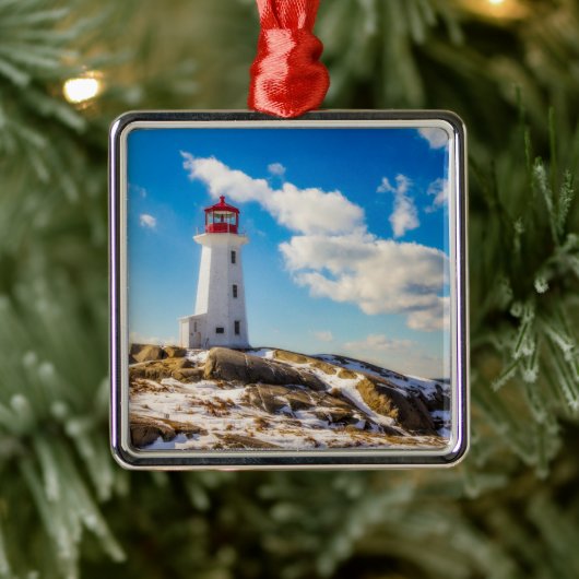 Lighthouses Peggy's Cove Nova Scotia Metalen Ornament (Boom)