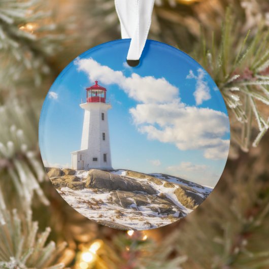 Lighthouses Peggy's Cove Nova Scotia Ornament (Boom)