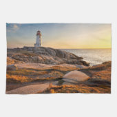 Lighthouses Peggy's Cove Nova Scotia Theedoek (Horizontaal)