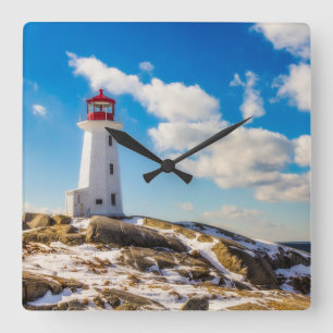Lighthouses Peggy's Cove Nova Scotia Vierkante Klok