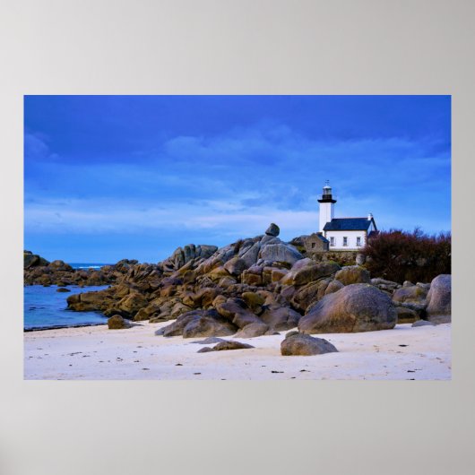 Lighthouses | Phare de Pontusval France Finistere Poster (Voorkant)