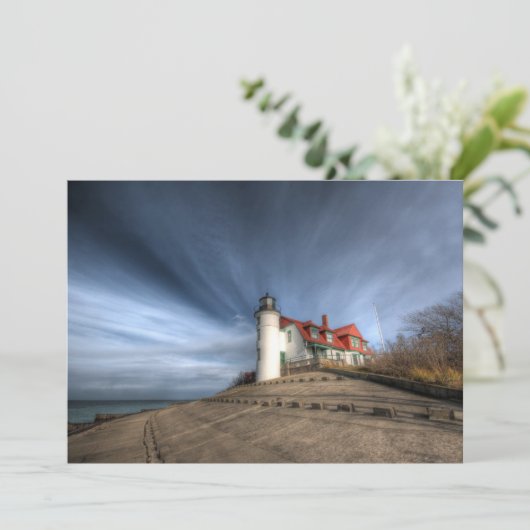 Lighthouses | Point Betsie Lake Michigan Bedankkaart (Staand voorkant)