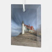 Lighthouses | Point Betsie Lake Michigan Glas Ornament (Voorkant links)