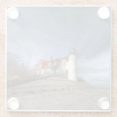 Lighthouses | Point Betsie Lake Michigan Glazen Onderzetter (Achterkant)