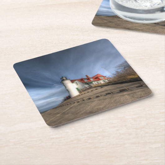 Lighthouses | Point Betsie Lake Michigan Kartonnen Onderzetters (Schuin)