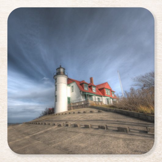Lighthouses | Point Betsie Lake Michigan Kartonnen Onderzetters (Voorkant)