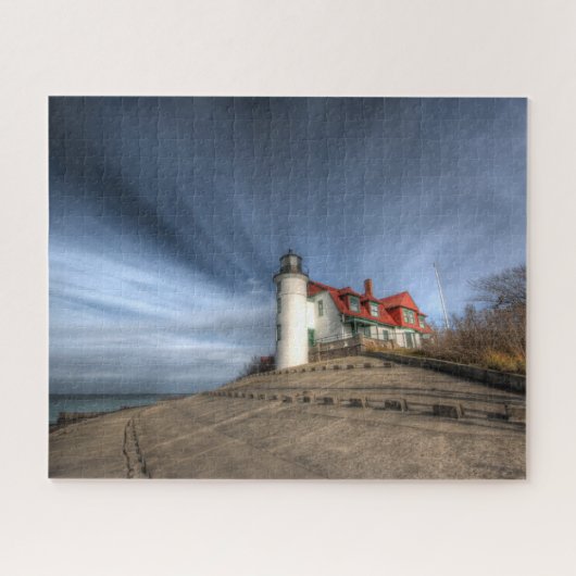 Lighthouses | Point Betsie Lake Michigan Legpuzzel (Horizontaal)