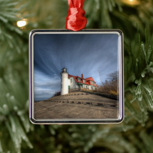 Lighthouses | Point Betsie Lake Michigan Metalen Ornament (Boom)