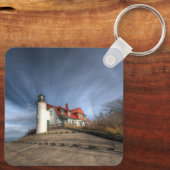 Lighthouses | Point Betsie Lake Michigan Sleutelhanger (Achterkant)