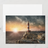 Lighthouses Red & White Lighthouse Bedankkaart (Voorkant / Achterkant)