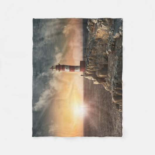 Lighthouses Red & White Lighthouse Fleece Deken (Voorkant)