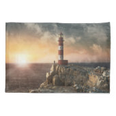 Lighthouses Red & White Lighthouse Kussensloop (Achterkant)