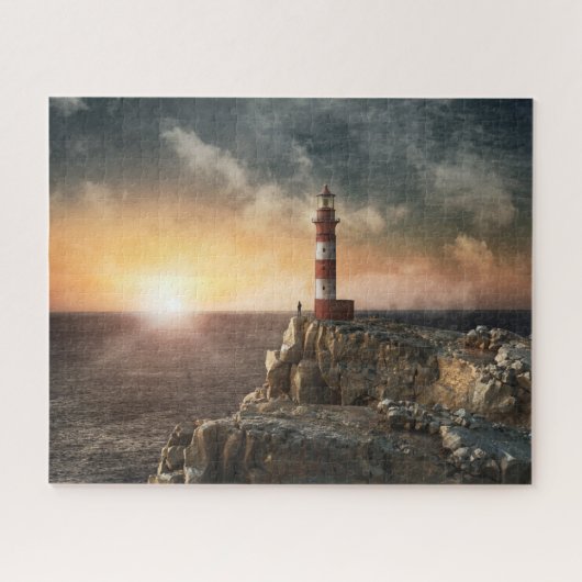 Lighthouses Red & White Lighthouse Legpuzzel (Horizontaal)