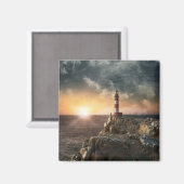 Lighthouses Red & White Lighthouse Magneet (Voorkant / Achterkant)