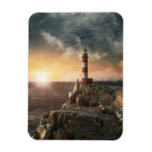 Lighthouses Red & White Lighthouse Magneet (Verticaal)