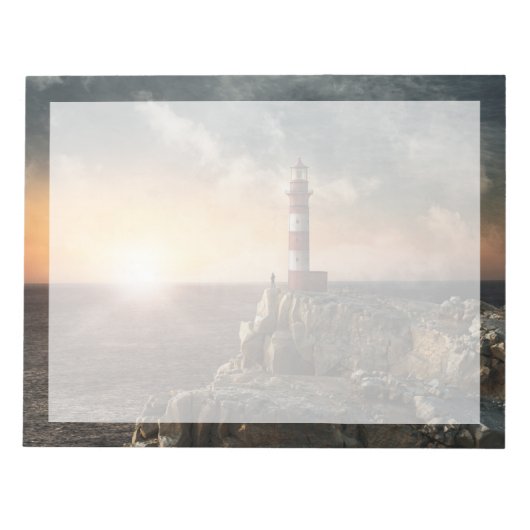 Lighthouses Red & White Lighthouse Notitieblok (Voorkant)