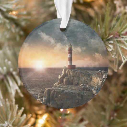 Lighthouses | Red & White Lighthouse Ornament (Boom)