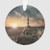 Lighthouses | Red & White Lighthouse Ornament (voorkant)