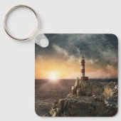 Lighthouses Red & White Lighthouse Sleutelhanger (Voorkant)