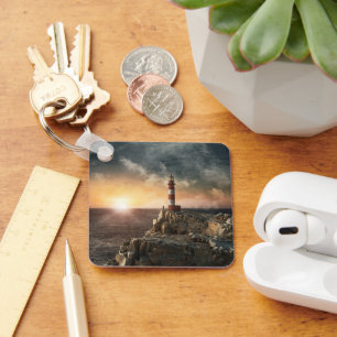 Lighthouses Red & White Lighthouse Sleutelhanger