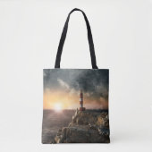 Lighthouses Red & White Lighthouse Tote Bag (Voorkant)