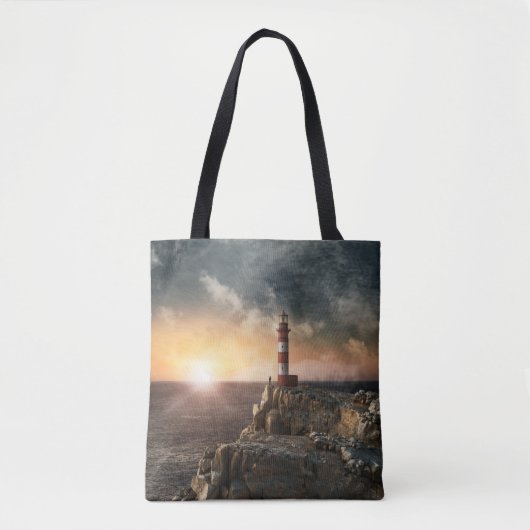 Lighthouses Red & White Lighthouse Tote Bag (Voorkant)