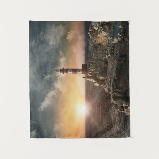 Lighthouses Red & White Lighthouse Wandkleed (Voorkant)