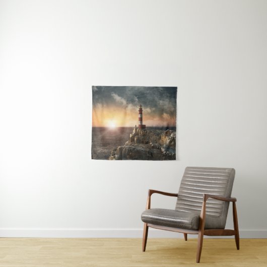 Lighthouses Red & White Lighthouse Wandkleed (In Situ (horizontaal))