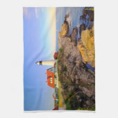 Lighthouses Rockport Lighthouse Maine Theedoek (Verticaal)