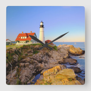 Lighthouses Rockport Lighthouse Maine Vierkante Klok