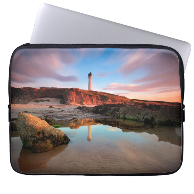Lighthouses | Sea-Light Lossiemouth Scotland Laptop Sleeve (Voorkant)