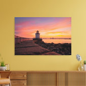 Lighthouses South Portland, Maine Canvas Afdruk (Insitu (Woonkamer))