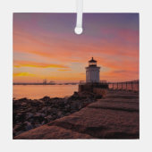 Lighthouses South Portland, Maine Glas Ornament (Achterkant)