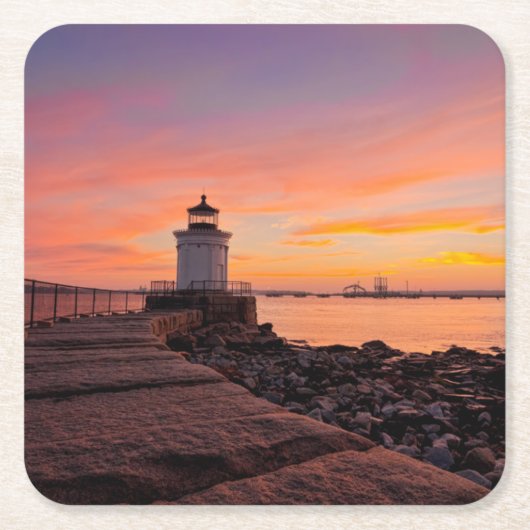 Lighthouses | South Portland, Maine Kartonnen Onderzetters (Voorkant)