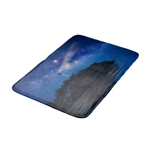 Lighthouses Starry Night Lighthouse Badmat (Gekanteld)