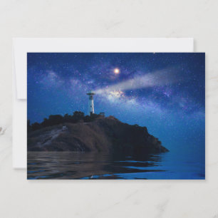 Lighthouses Starry Night Lighthouse Bedankkaart