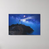 Lighthouses Starry Night Lighthouse Canvas Afdruk (Voorkant)